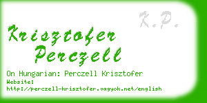 krisztofer perczell business card